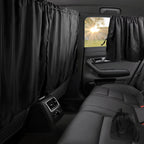 Car Privacy Curtains Universal Divider Curtain Between Rear Seat Auto Blackout Sun Shades Side Window Covers Accessories for Travel Camping Nap Sleeping