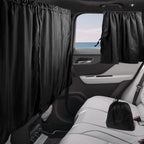 Car Privacy Curtains Universal Divider Curtain Between Rear Seat Auto Blackout Sun Shades Side Window Covers Accessories for Travel Camping Nap Sleeping