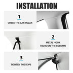 Car Privacy Curtains Universal Divider Curtain Between Rear Seat Auto Blackout Sun Shades Side Window Covers Accessories for Travel Camping Nap Sleeping