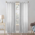 Satin Curtains for Living Room & Bedroom | Extra Large Window Panels 100x250cm | Polyester Sheer Drapes in White, Coffee, Sky Blue, Pink, Green | Decorative Window Screens for Home Decor