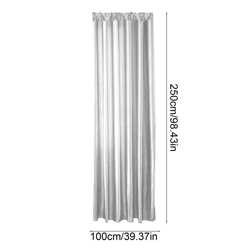 Satin Curtains for Living Room & Bedroom | Extra Large Window Panels 100x250cm | Polyester Sheer Drapes in White, Coffee, Sky Blue, Pink, Green | Decorative Window Screens for Home Decor