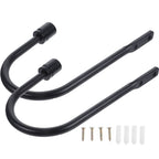 2-Pack Metal Wall Curtain Holders, Easy to Install Drapery Hooks for Window Curtains and Drapes