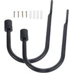2-Pack Metal Wall Curtain Holders, Easy to Install Drapery Hooks for Window Curtains and Drapes
