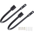 2-Pack Metal Wall Curtain Holders, Easy to Install Drapery Hooks for Window Curtains and Drapes