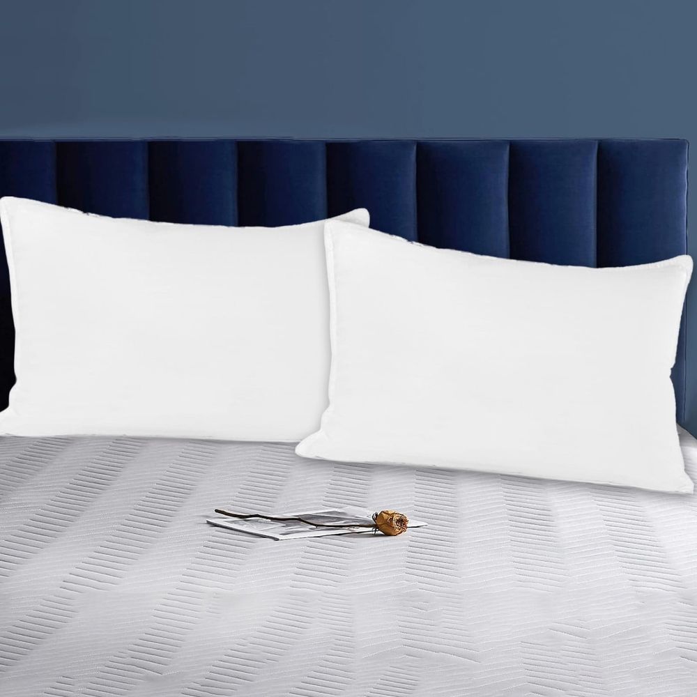Bed Pillows for Sleeping, Hotel Quality Pillow Core, Standard Pillow Core, Stays Cool, Soft, Comfortable, Breathable, Bedding, for Back, Side, Stomach, Sleeper, 19.7 × 11.8 × 2.7 inch