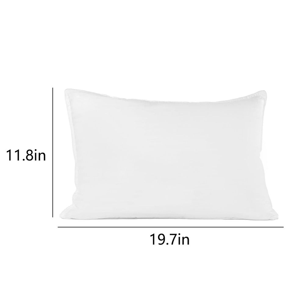 Bed Pillows for Sleeping, Hotel Quality Pillow Core, Standard Pillow Core, Stays Cool, Soft, Comfortable, Breathable, Bedding, for Back, Side, Stomach, Sleeper, 19.7 × 11.8 × 2.7 inch