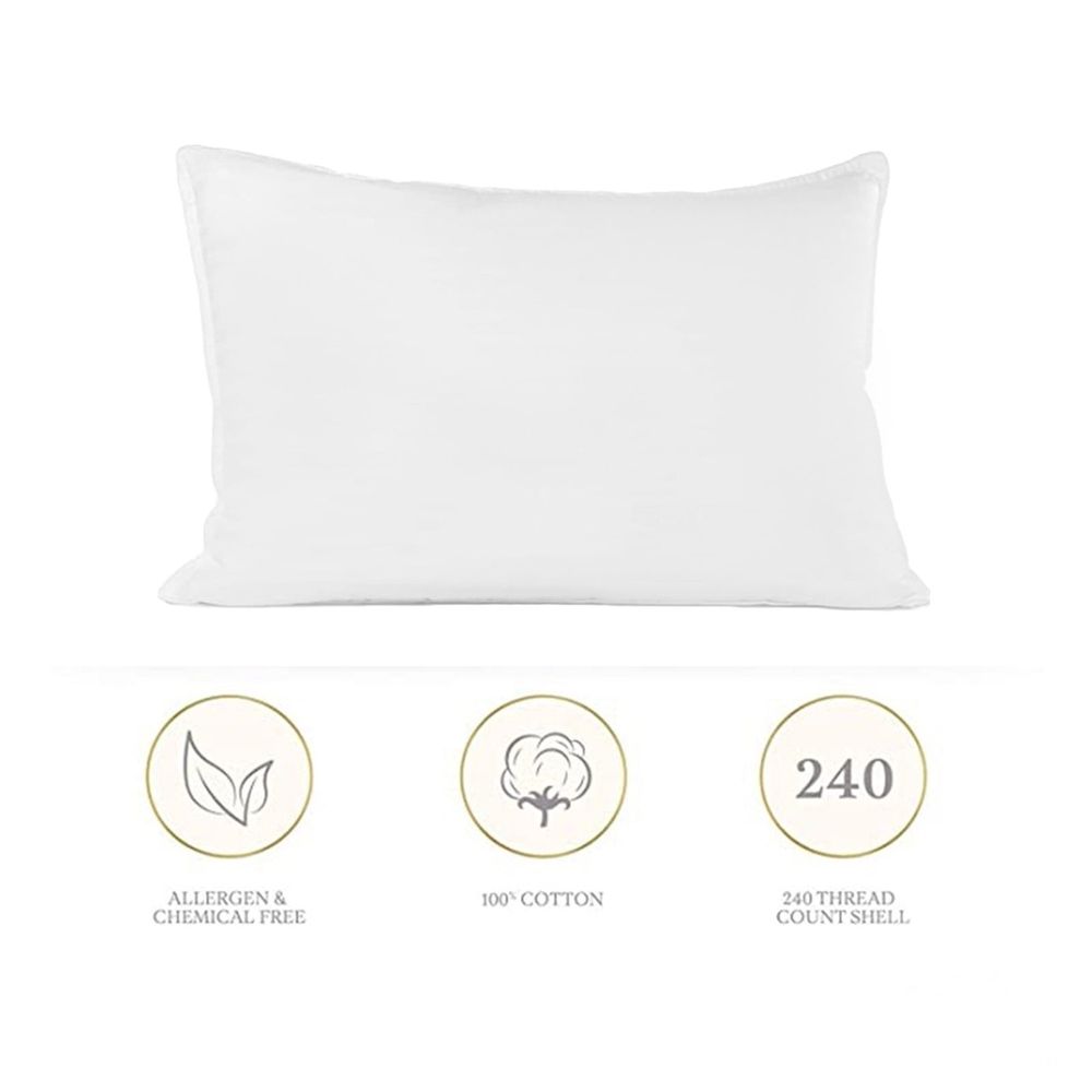 Bed Pillows for Sleeping, Hotel Quality Pillow Core, Standard Pillow Core, Stays Cool, Soft, Comfortable, Breathable, Bedding, for Back, Side, Stomach, Sleeper, 19.7 × 11.8 × 2.7 inch
