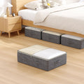 Under Bed Organizer, Large Under Bed Storage Container, Underbed Storage Box For Seasonal Clothing, Sweaters, Shoes, Blankets, Wrapping Paper, Sheets & Toys