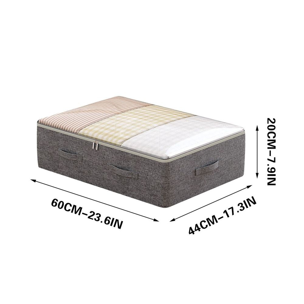 Under Bed Organizer, Large Under Bed Storage Container, Underbed Storage Box For Seasonal Clothing, Sweaters, Shoes, Blankets, Wrapping Paper, Sheets & Toys