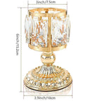 Tabletop Tealight Crystal Candle Holders, Crystal Bowl Tealight Candelabra, Wedding centerpieces for Tables Crystal Candlestick, Centerpiece Table Decorations, Valentine's Day Decoratio