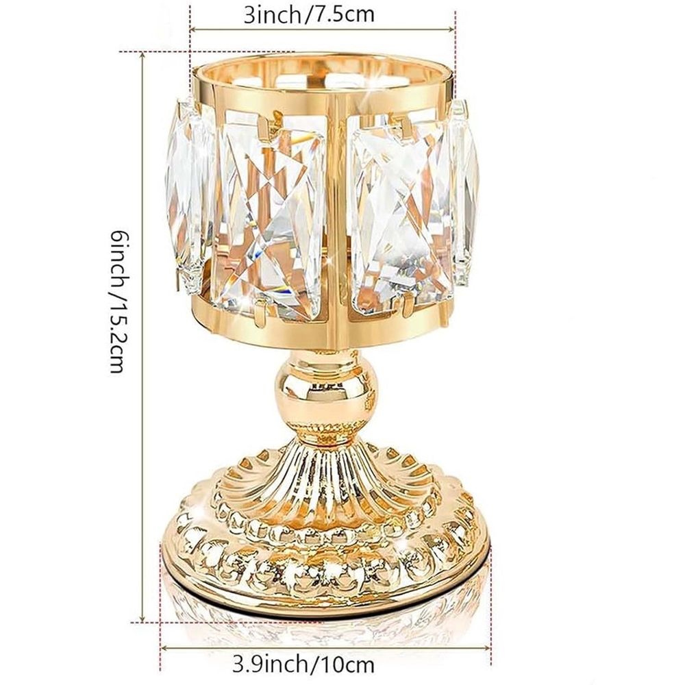 Tabletop Tealight Crystal Candle Holders, Crystal Bowl Tealight Candelabra, Wedding centerpieces for Tables Crystal Candlestick, Centerpiece Table Decorations, Valentine's Day Decoratio