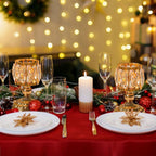 Tabletop Tealight Crystal Candle Holders, Crystal Bowl Tealight Candelabra, Wedding centerpieces for Tables Crystal Candlestick, Centerpiece Table Decorations, Valentine's Day Decoratio