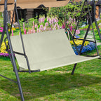 Outdoor Patio Chair Seat Replacement Cover 600D Thickened Oxford Cloth Slipcover for Metal Frame Chairs 2 or 3 Seat Cushion Protector for Garden Lawn Furniture Set of 1