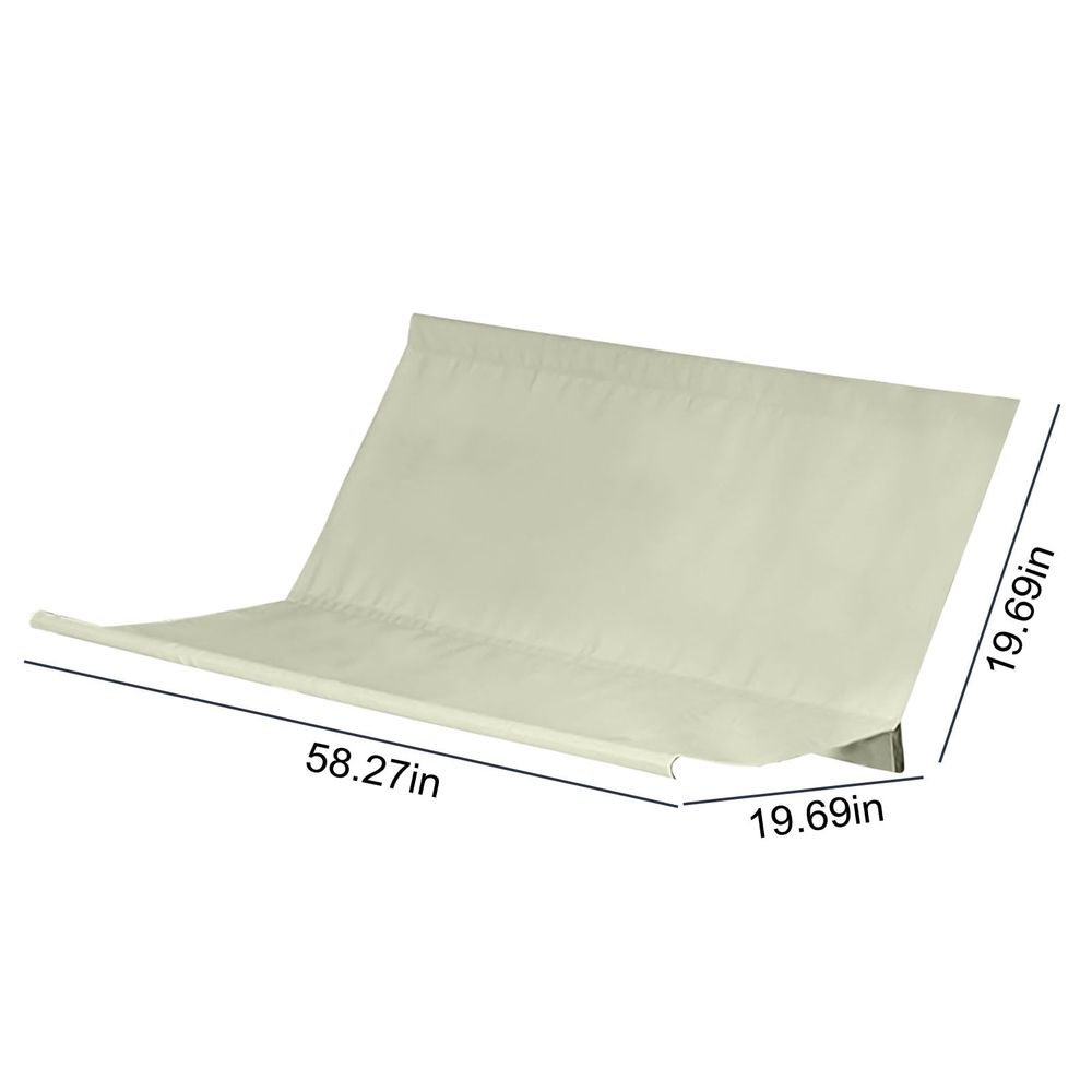 Outdoor Patio Chair Seat Replacement Cover 600D Thickened Oxford Cloth Slipcover for Metal Frame Chairs 2 or 3 Seat Cushion Protector for Garden Lawn Furniture Set of 1