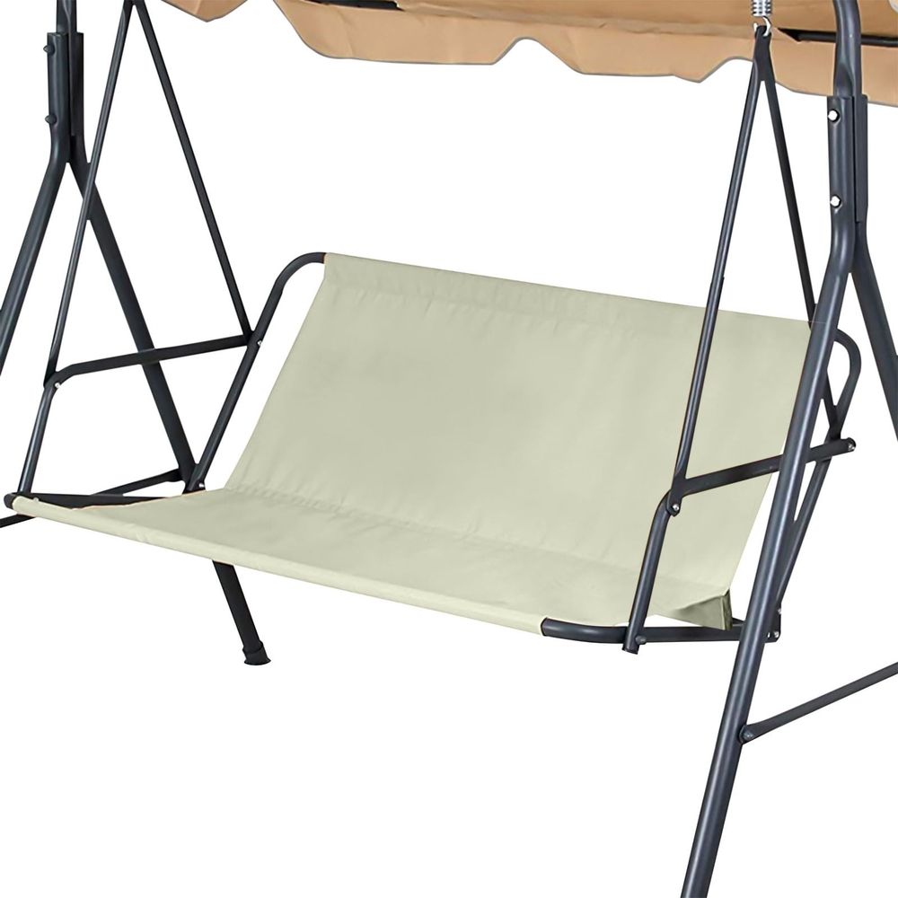 Outdoor Patio Chair Seat Replacement Cover 600D Thickened Oxford Cloth Slipcover for Metal Frame Chairs 2 or 3 Seat Cushion Protector for Garden Lawn Furniture Set of 1
