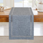 Style Farmhouse Table Runner, 13 x 72 Inch, Rustic Geometric Hollow Table Runners 72 Inches Long for Dresser Table
