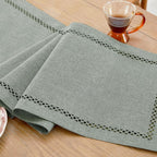 Style Farmhouse Table Runner, 13 x 72 Inch, Rustic Geometric Hollow Table Runners 72 Inches Long for Dresser Table