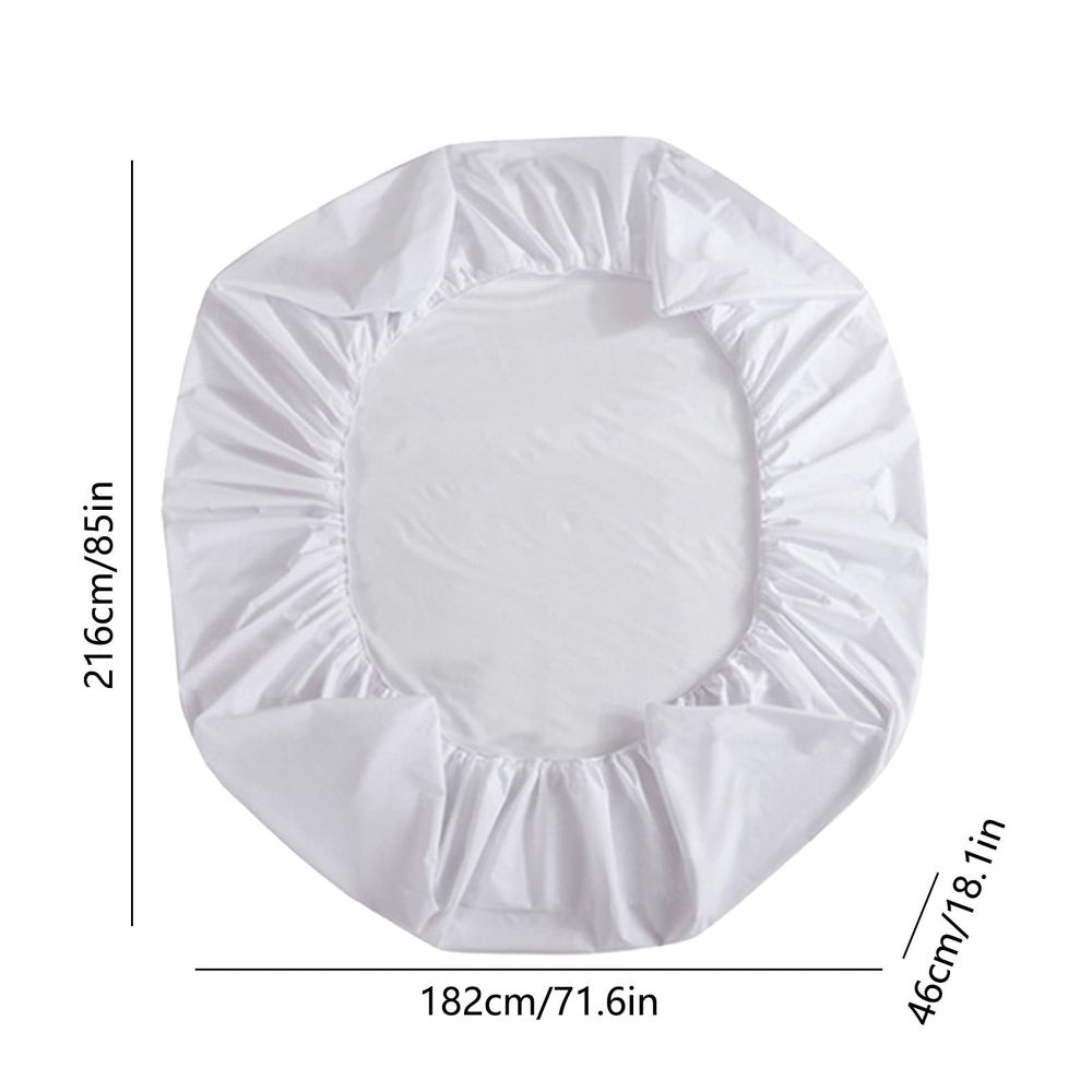 Waterproof Bed Sheet with Breathable Fabric, Queen Size 182x216cm Mattress Protector for Spill Protection, Easy Care Machine Washable Polyester Material