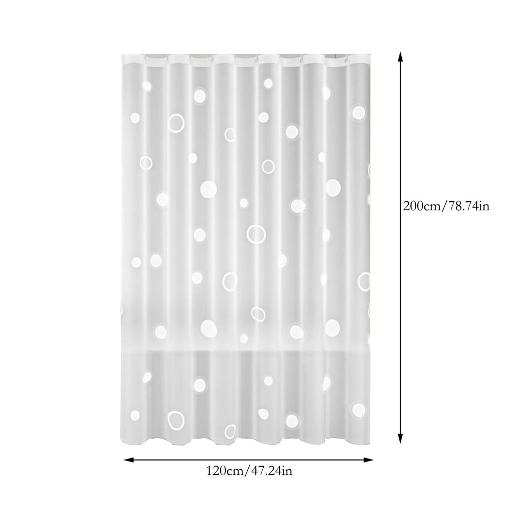 EVA Shower Curtain Liner with Weighted Hem | Waterproof No-Drill Design | Includes Hooks | Multiple Sizes 80x180cm to 200x120cm | White Bathroom Shower Curtain