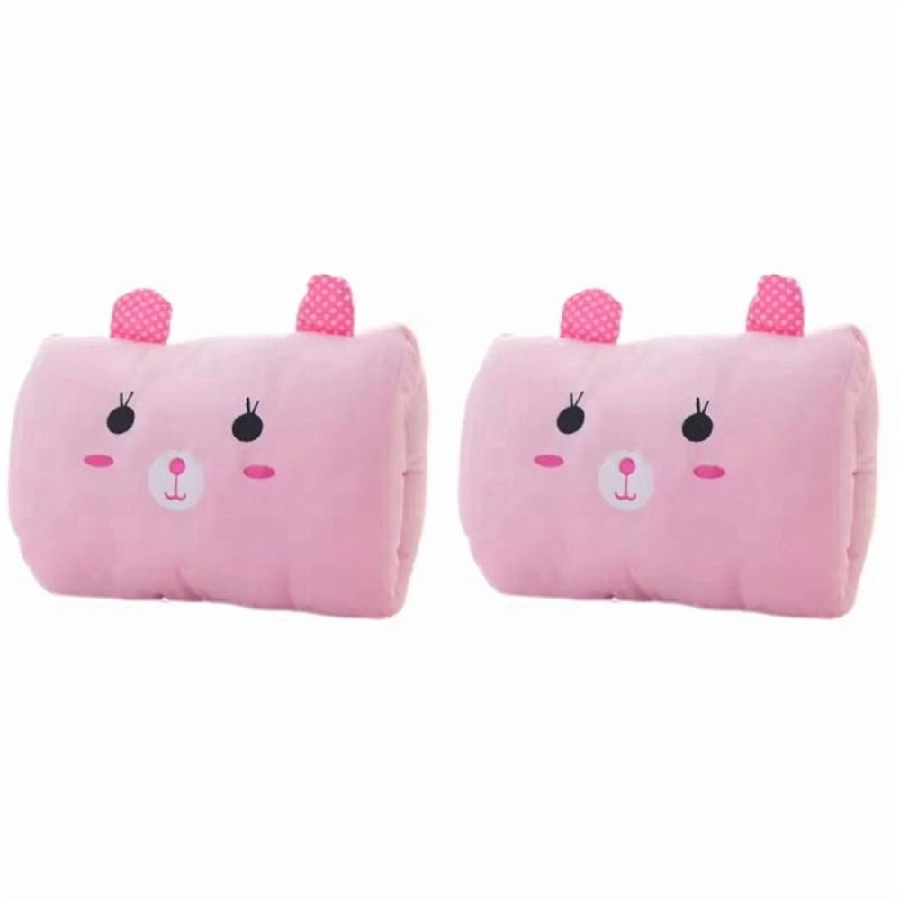 2X Kids Cute Gift Winter Cartoon Plush Hand Pillow Hand Warmer, Weak Class 1 Arm Pillow, Travel Necessities Desk Nap