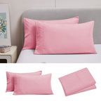 Pillow Cases 20x36 Set of 2 - Envelope Closure Pillow Covers - Soft Brushed Microfiber Polyester Fabric - Shrinkage & Fade Resistant Pillowcases for Sleeping - Standard Queen Size Pillow Protectors