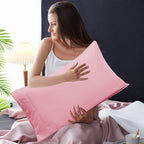 Pillow Cases 20x36 Set of 2 - Envelope Closure Pillow Covers - Soft Brushed Microfiber Polyester Fabric - Shrinkage & Fade Resistant Pillowcases for Sleeping - Standard Queen Size Pillow Protectors