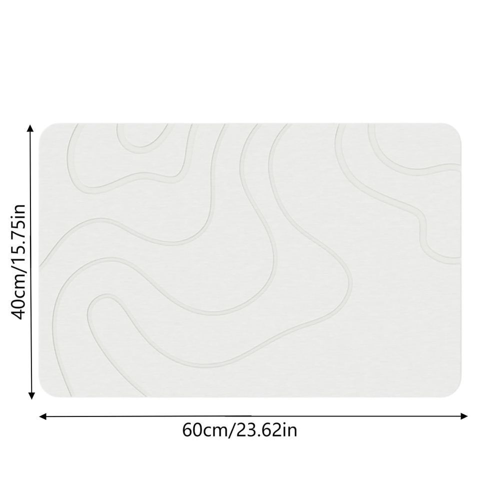 Diatomaceous Earth Bath Mat - Ultra Absorbent Stone Shower Mat, Quick-Drying & Non- Bathroom Rug - Natural Diatomite Floor Mat for Outside Shower