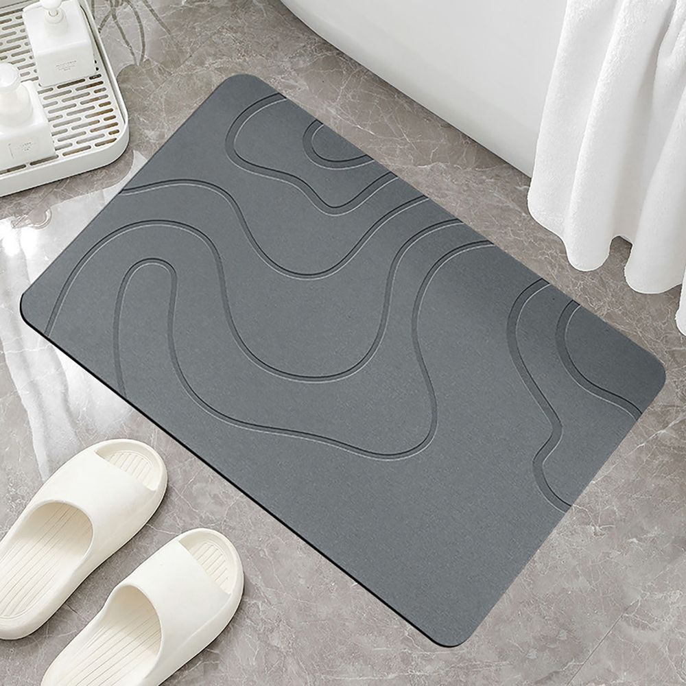 Diatomaceous Earth Bath Mat - Ultra Absorbent Stone Shower Mat, Quick-Drying & Non- Bathroom Rug - Natural Diatomite Floor Mat for Outside Shower