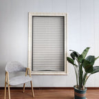 Cordless No-Drill Adjustable Window Blinds, Temporary Stick-On Pleated Paper Shades for Privacy & Light Control, UV Protection Easy to Cut & Install for Nursery Bedroom Bathroom