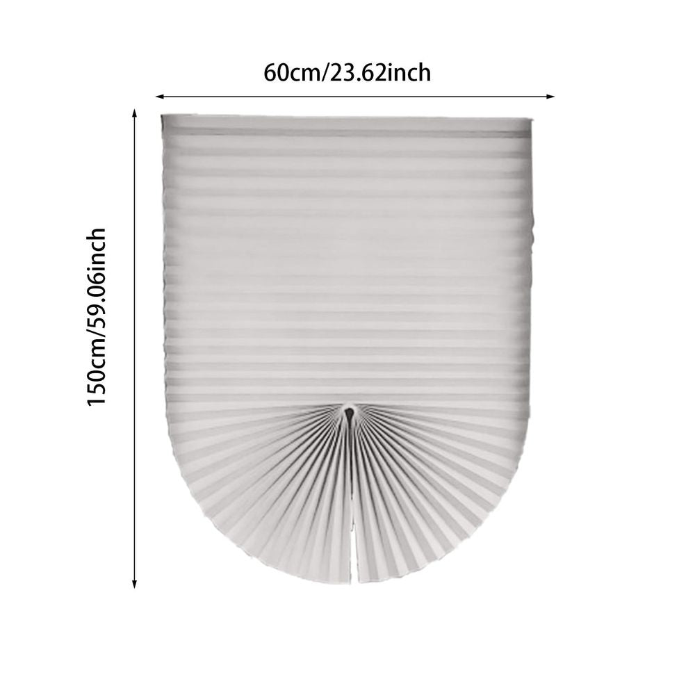 Cordless No-Drill Adjustable Window Blinds, Temporary Stick-On Pleated Paper Shades for Privacy & Light Control, UV Protection Easy to Cut & Install for Nursery Bedroom Bathroom