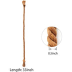 4PCS Rope Curtain Tiebacks, Natural Cotton Woven Curtain Holdback, Curtain Decorative Holdbacks for Village Rural Boho Style Drapery Tieback