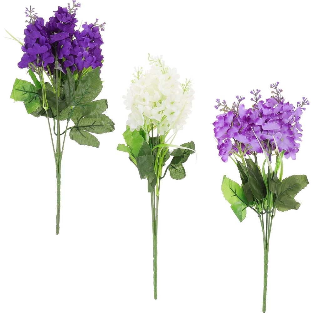 3Pcs Artificial Flower Branches Floral Arrangement Vase Flowers Decoration Assorted Color