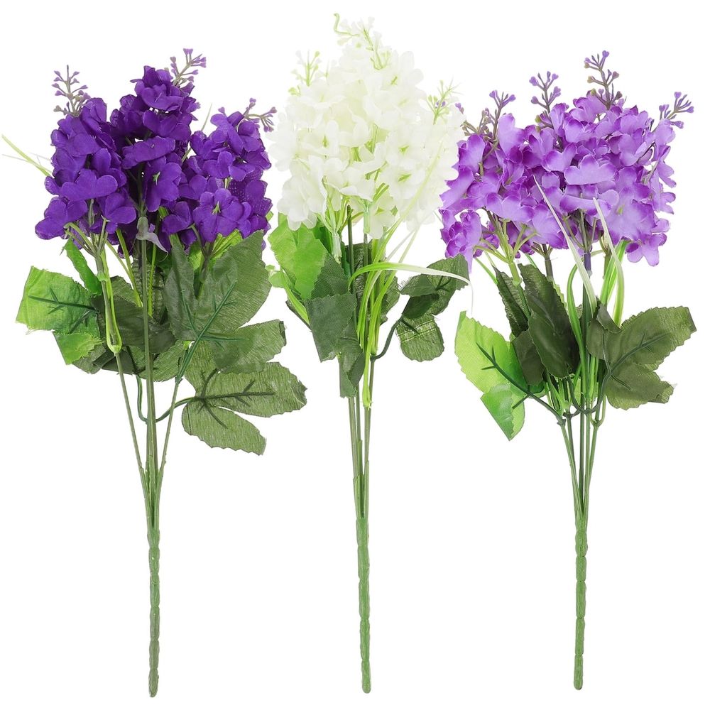 3Pcs Artificial Flower Branches Floral Arrangement Vase Flowers Decoration Assorted Color
