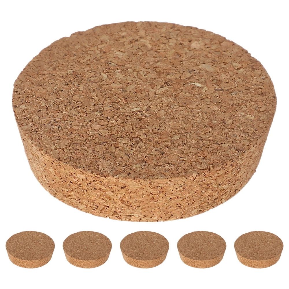 6Pcs Cork Lid Stoppers for Glass Flower Vases Durable Wooden Caps for Hydroponic Decor