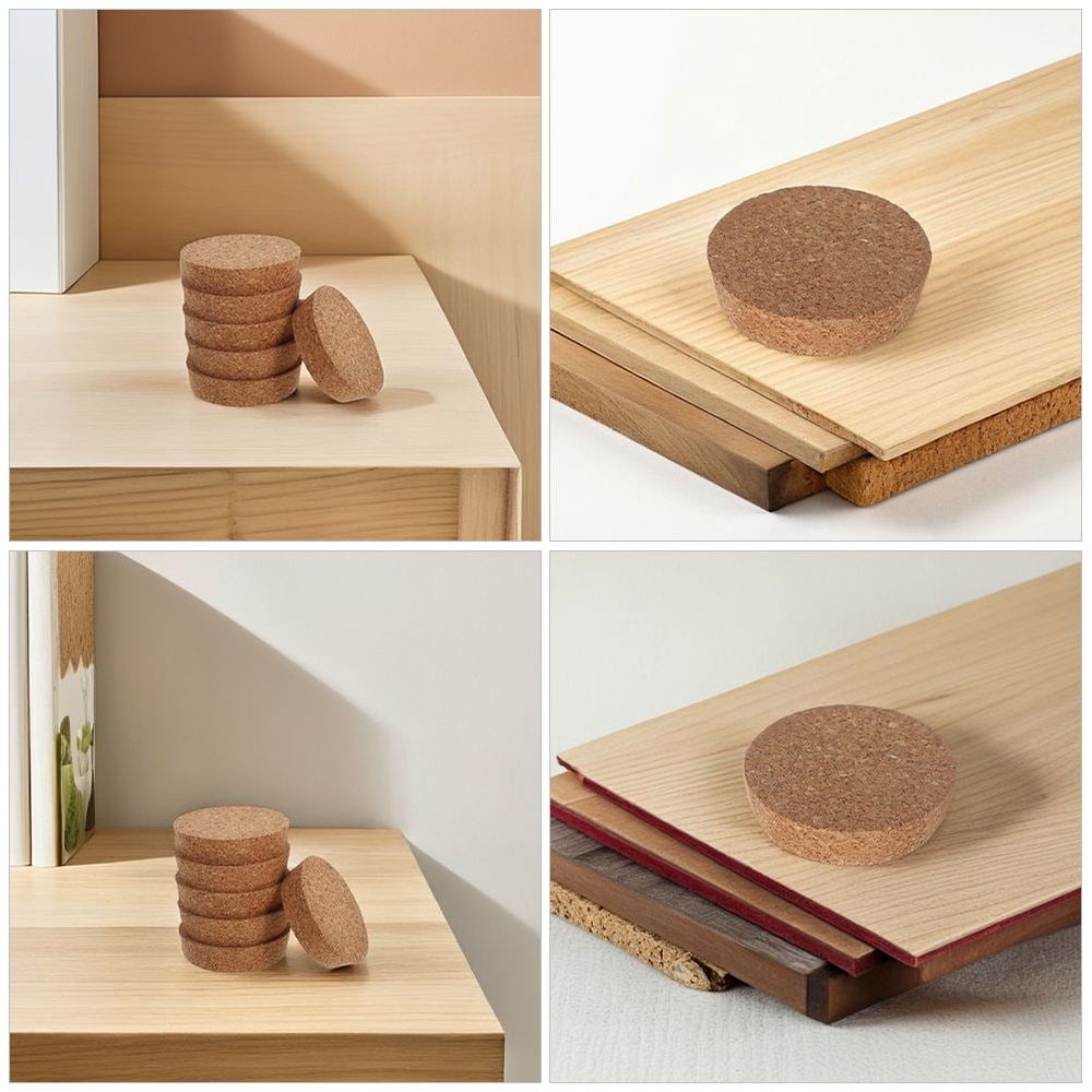 6Pcs Cork Lid Stoppers for Glass Flower Vases Durable Wooden Caps for Hydroponic Decor