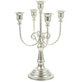 Plated Multi-Branch Iron Candlestick Holder, European Style Decorative Candle Stand for Tabletop Decor