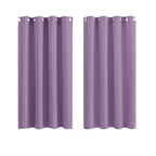 2X Curtains Darkening Thermal Insulated Curtain Panels for Living Room Blue Color Shower Curtain Set Bath Partition Curtain No Drilling 132Cm*114Cm(52*45In) Curtain