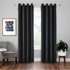 2X Curtains Darkening Thermal Insulated Curtain Panels for Living Room Blue Color Shower Curtain Set Bath Partition Curtain No Drilling 132Cm*114Cm(52*45In) Curtain