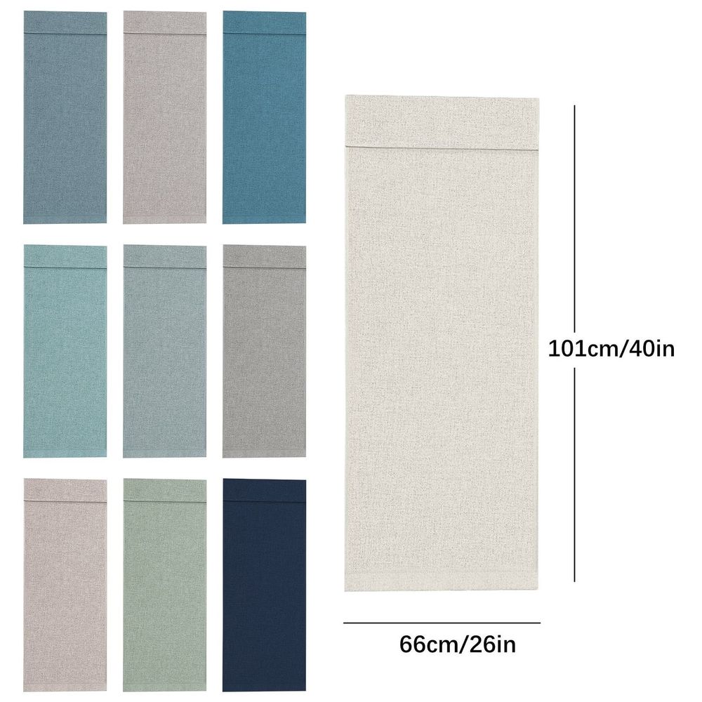 Adhesive Door Curtain*1 French Door Curtains Linen Textured Privacy Door Blinds Kitchen Window Curtains Darkening Curtains for Glass Door Tie Up Curtain