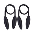 2Pcs Black Metal Curtain Tie Backs for Shower Curtains and Home Use