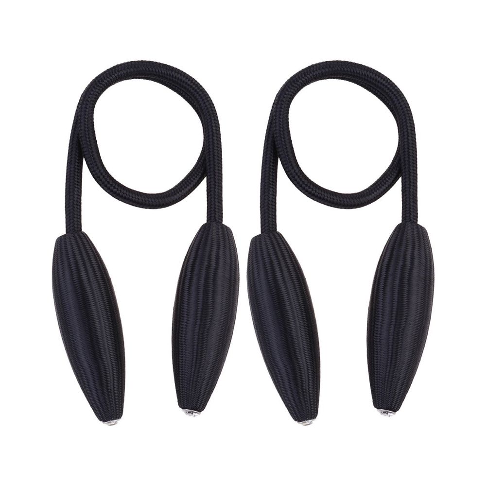 2Pcs Black Metal Curtain Tie Backs for Shower Curtains and Home Use