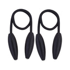 2Pcs Black Metal Curtain Tie Backs for Shower Curtains and Home Use