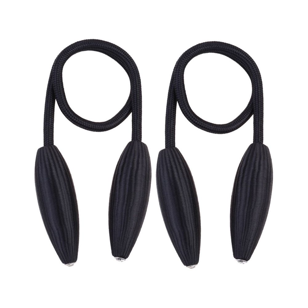 2Pcs Black Metal Curtain Tie Backs for Shower Curtains and Home Use
