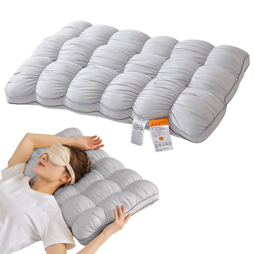 Pineapple Pillow, Cloud Bread Pillow Insert, 29x19x6.3 Inch Height Thick Support Bed Pillow, Fluffy Cloud Cushion, Ergonomic Neck Support Sleeping Pillow, Down Alternative Soft Pillow Core, Orange