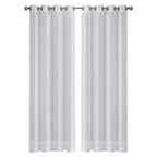 Curtains*2 Pieces White Sheer Curtains Linen Look Semi Transparent Voile White Curtains for Living Dining Room Drapes 54 X 84 Inch Long Set of 2 Panels White Sheer Curtains Linen Look