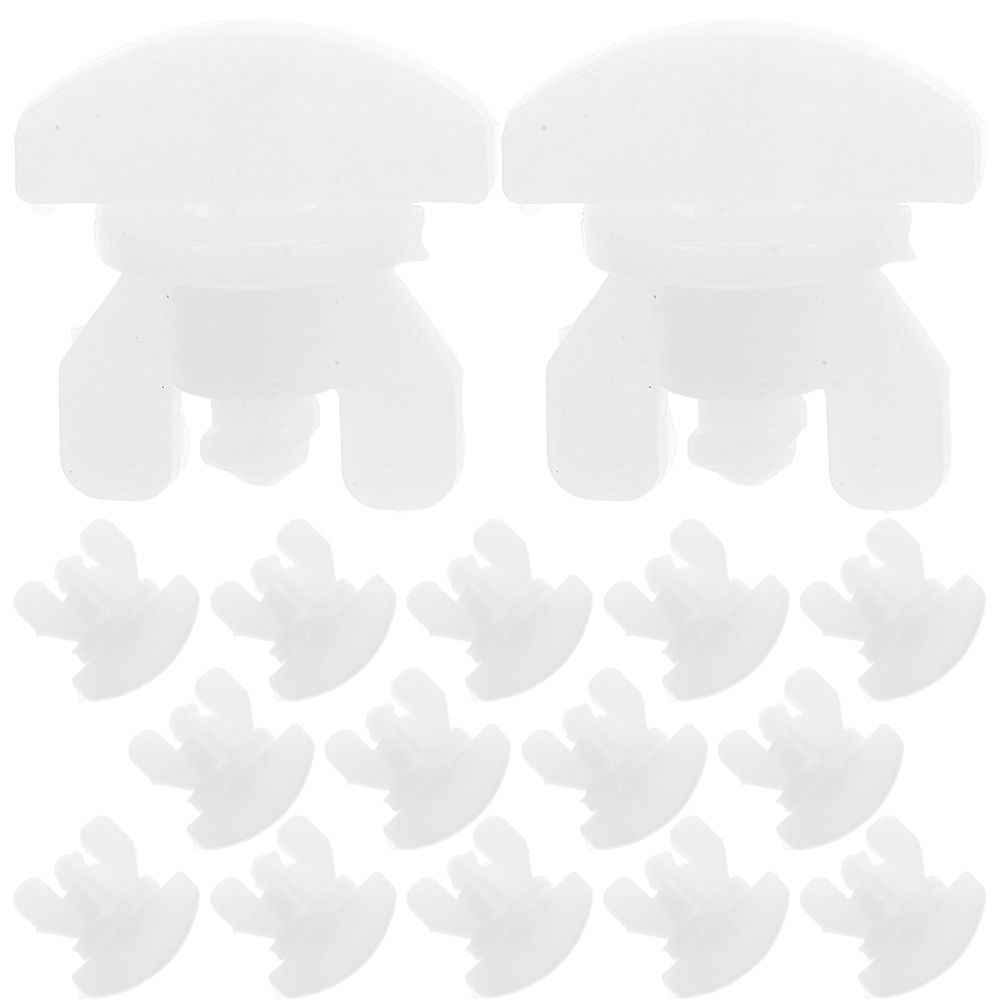 20pcs Curtain Track Gliders White Plastic Curtain Support for Commercial Decor