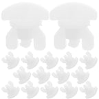 20pcs Curtain Track Gliders White Plastic Curtain Support for Commercial Decor