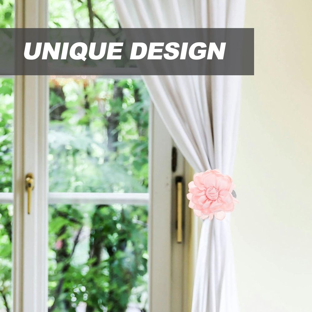 Floral Curtain Tieback Buckle Cloth Holdback for Bedrooms Office