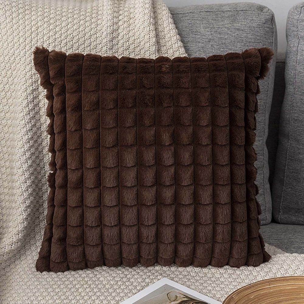 Throw Pillow Covers with Pillow Core, 17.3x17.3 Inch Square Cushion Pillow Cover, Modern Farmhouse Home Decor for Sofa Living Room Couch Bed