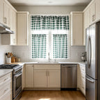 Curtain Set, Heat Insulating Kitchen Window Curtain, for Cafe Basement Bedroom Small Windows, Set of 3